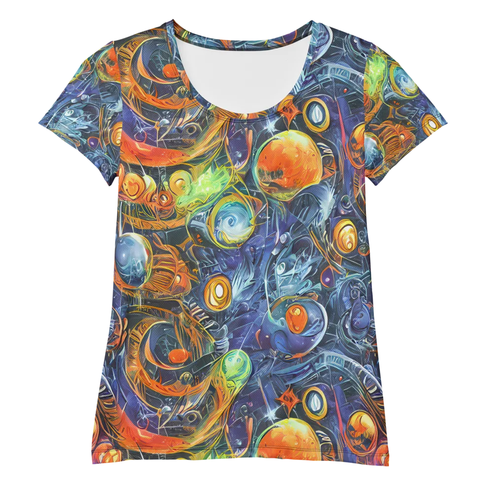 Bluefire Abyss on Women's Athletic T-Shirt — Front