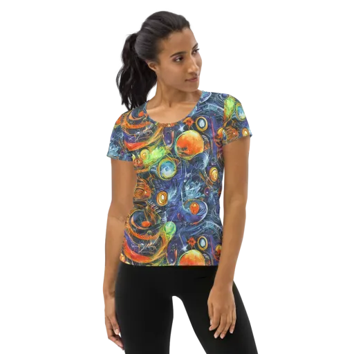 Bluefire Abyss on a Women's Athletic T-Shirt