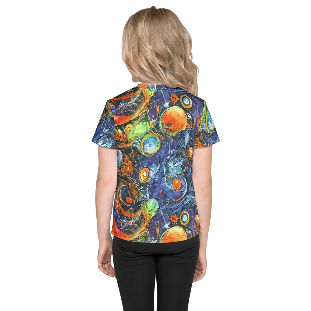 Bluefire Abyss on Kids Crew Neck T-Shirt — Back