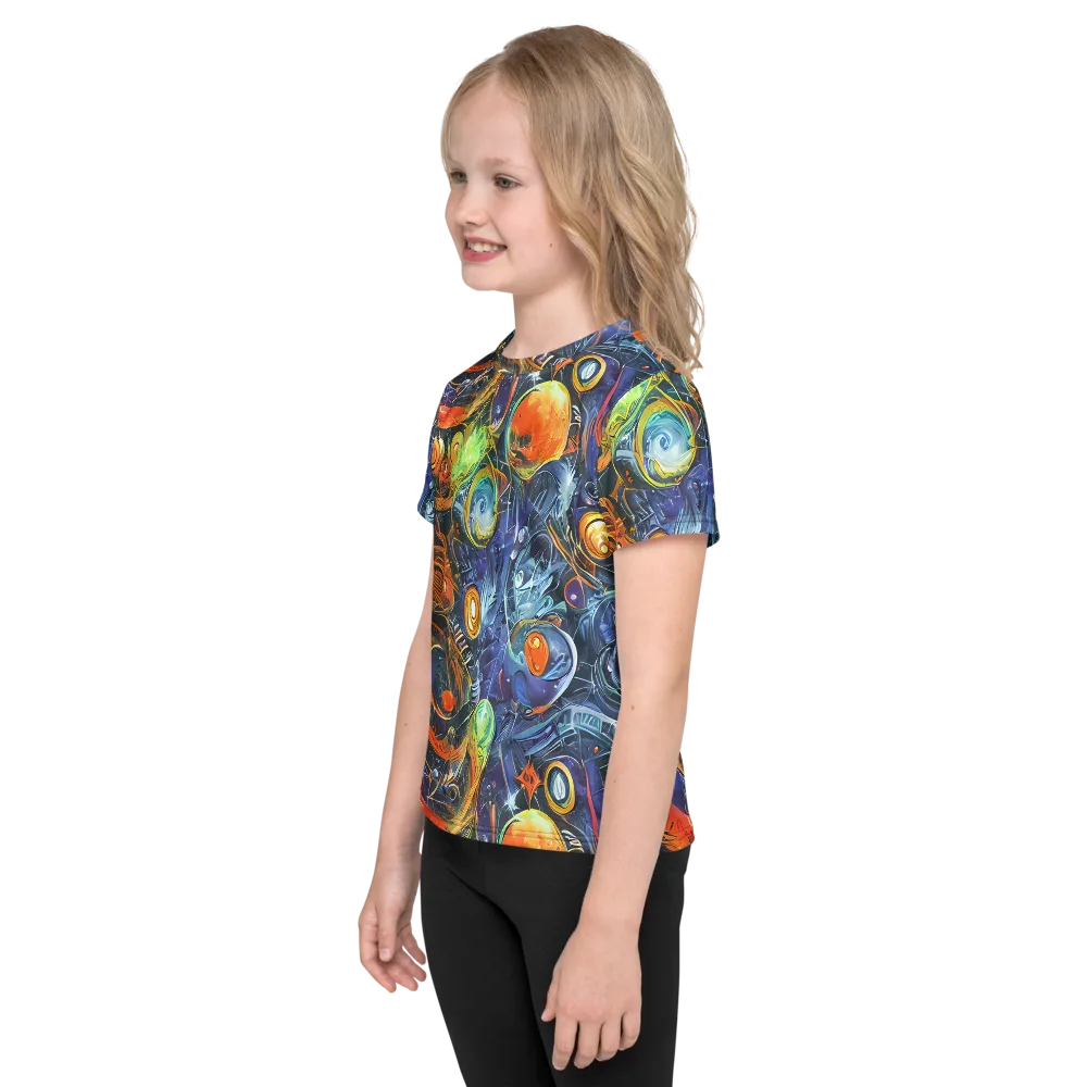 Bluefire Abyss on Kids Crew Neck T-Shirt — Left
