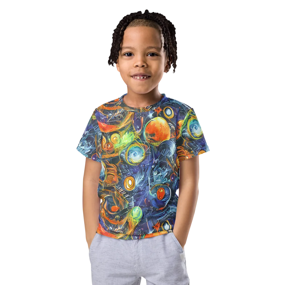 Bluefire Abyss on Kids Crew Neck T-Shirt — Front