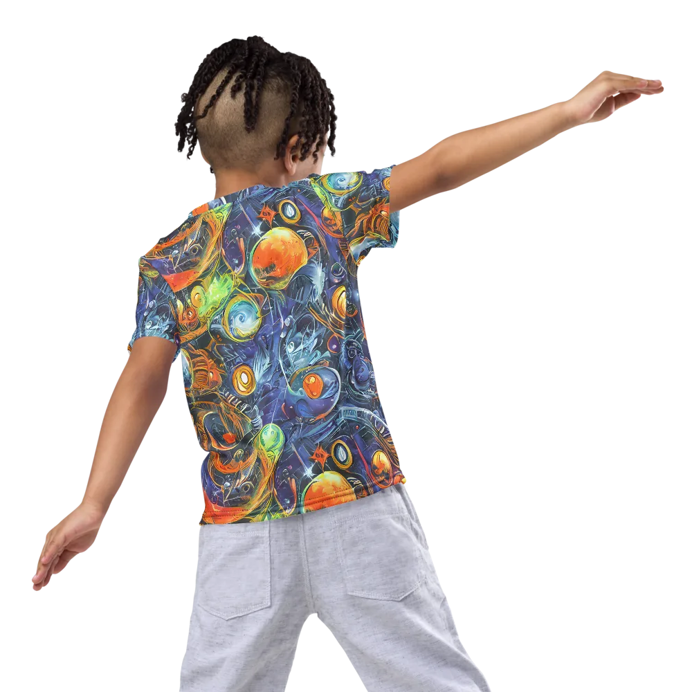 Bluefire Abyss on Kids Crew Neck T-Shirt — Back