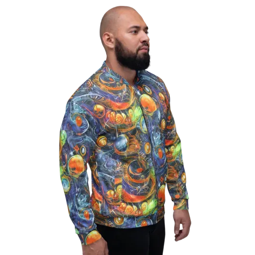 Bluefire Abyss on a Bomber Jacket