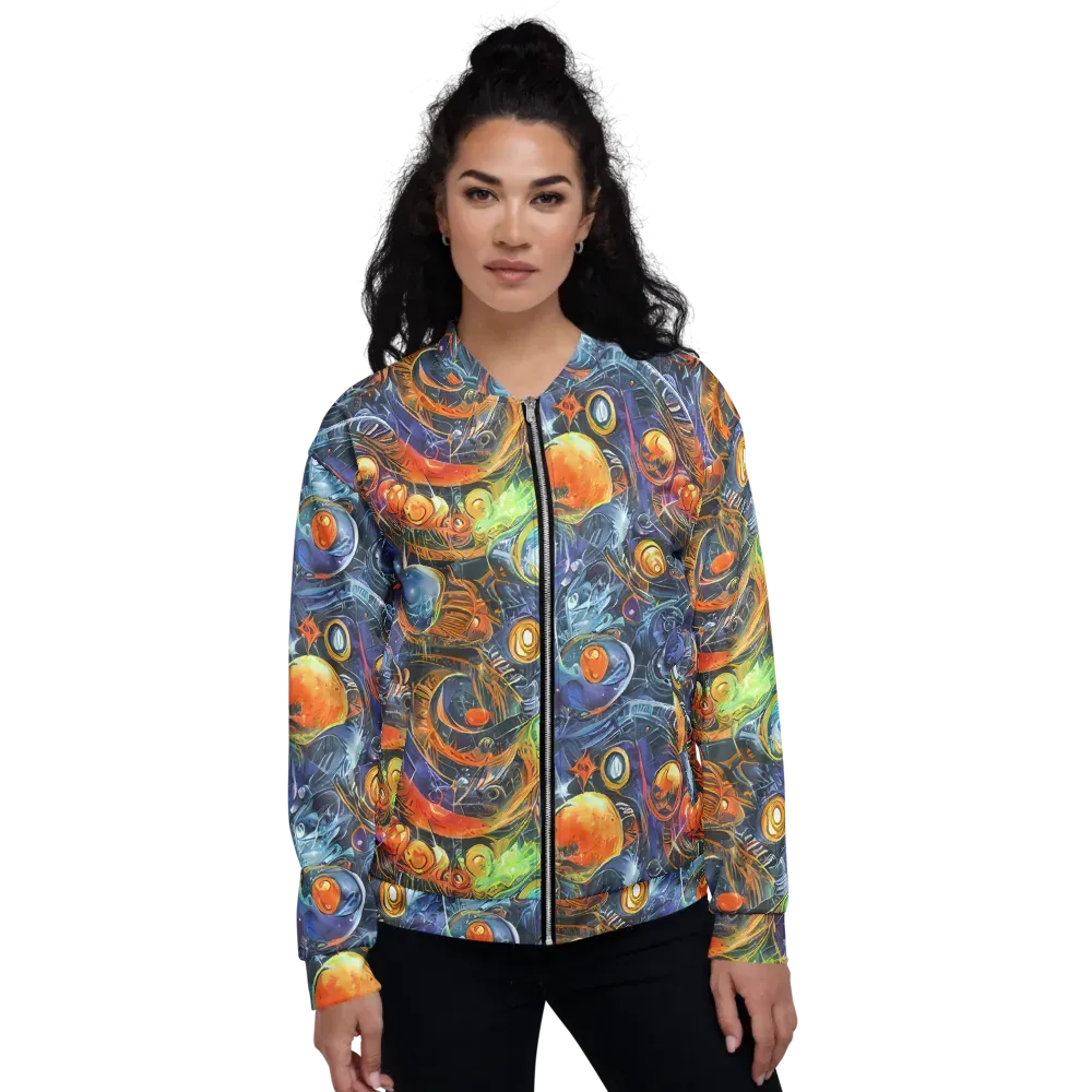 Bluefire Abyss on Bomber Jacket — Front