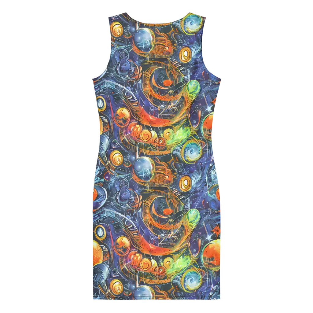 Bluefire Abyss on Bodycon Dress — Back