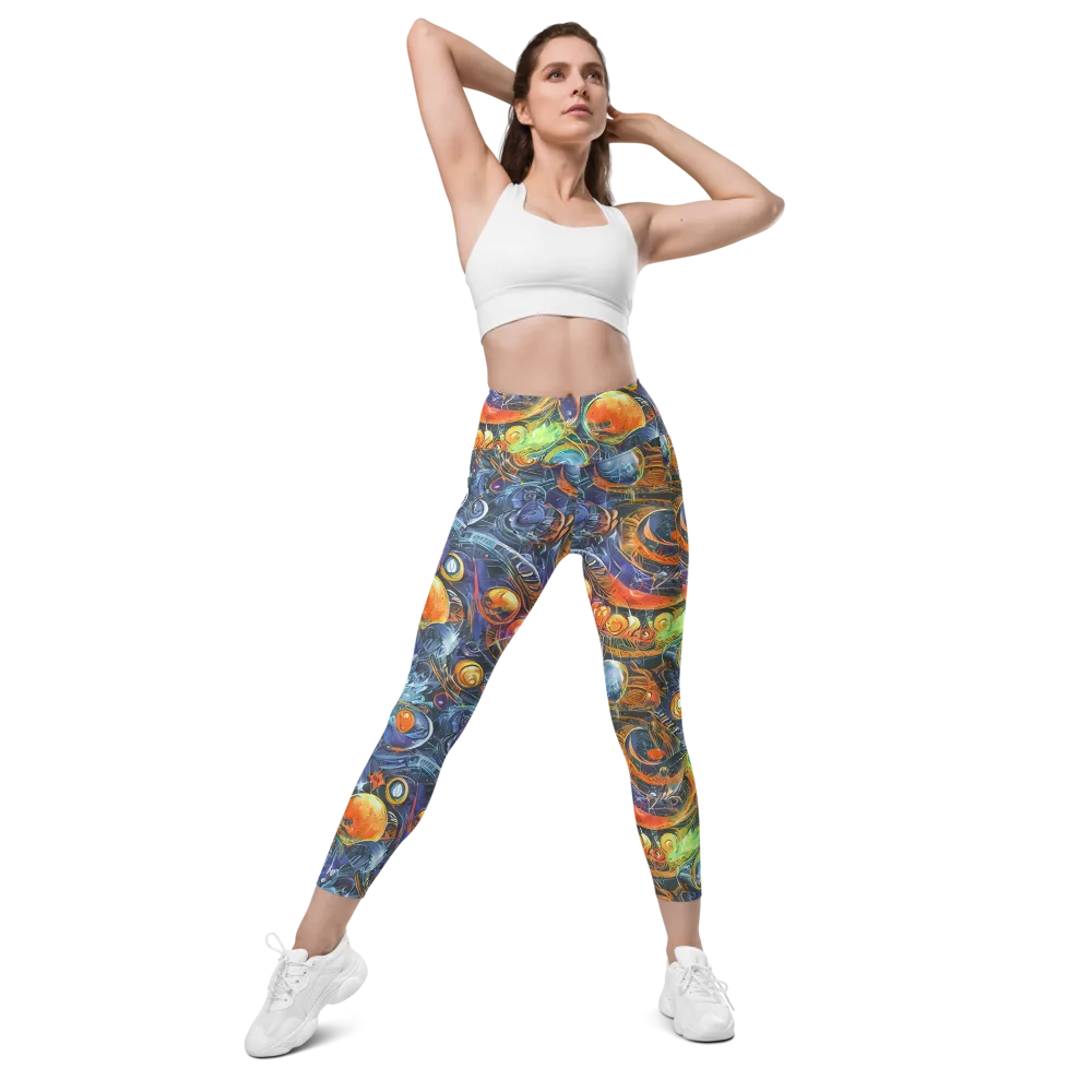 Bluefire Abyss on Leggings with Pockets — Front