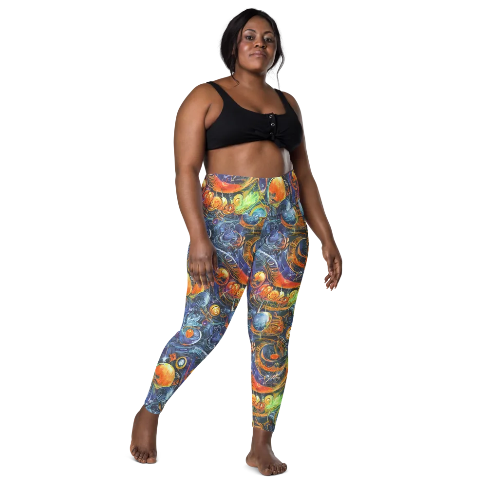 Bluefire Abyss on Leggings with Pockets — Front