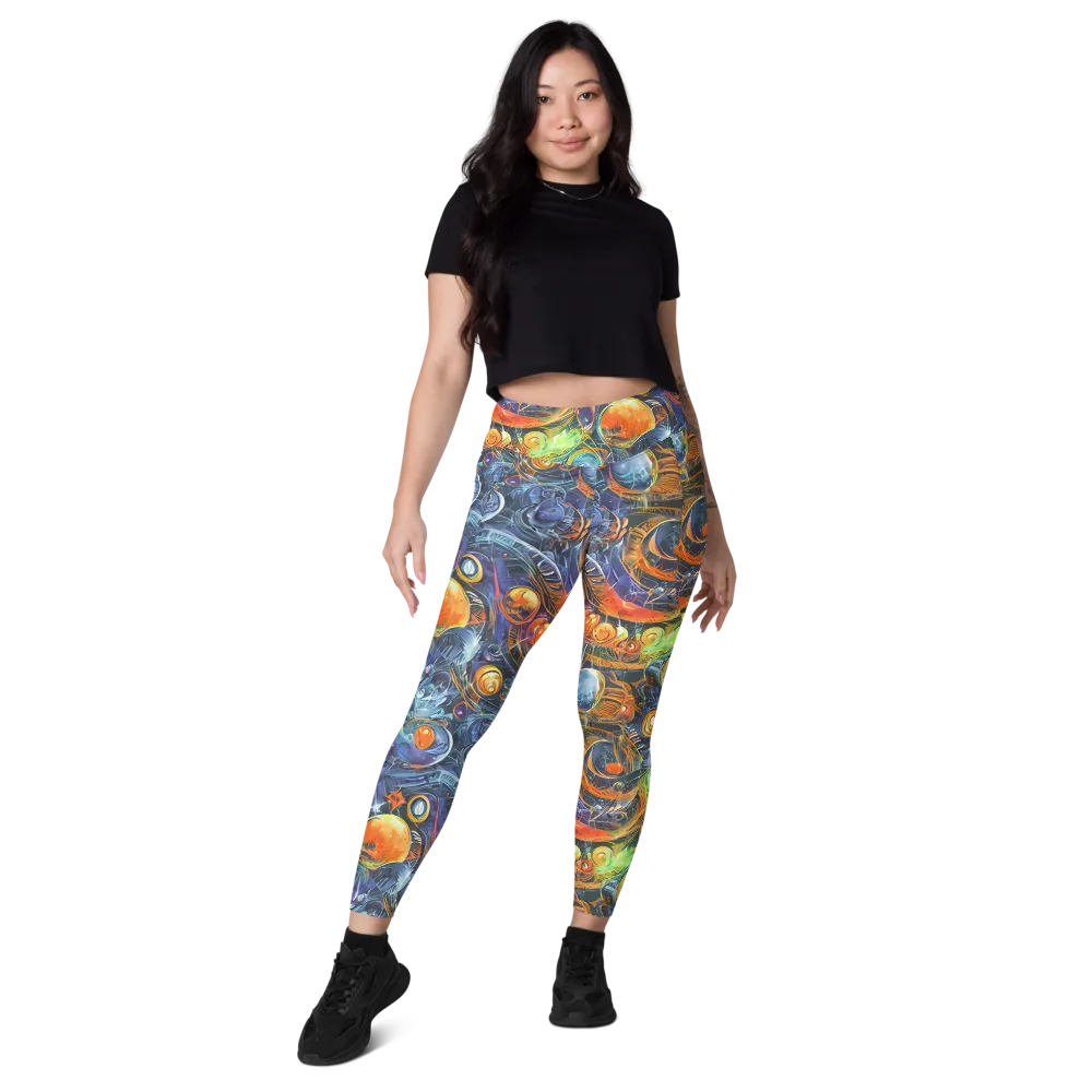 Bluefire Abyss on Leggings with Pockets — Front