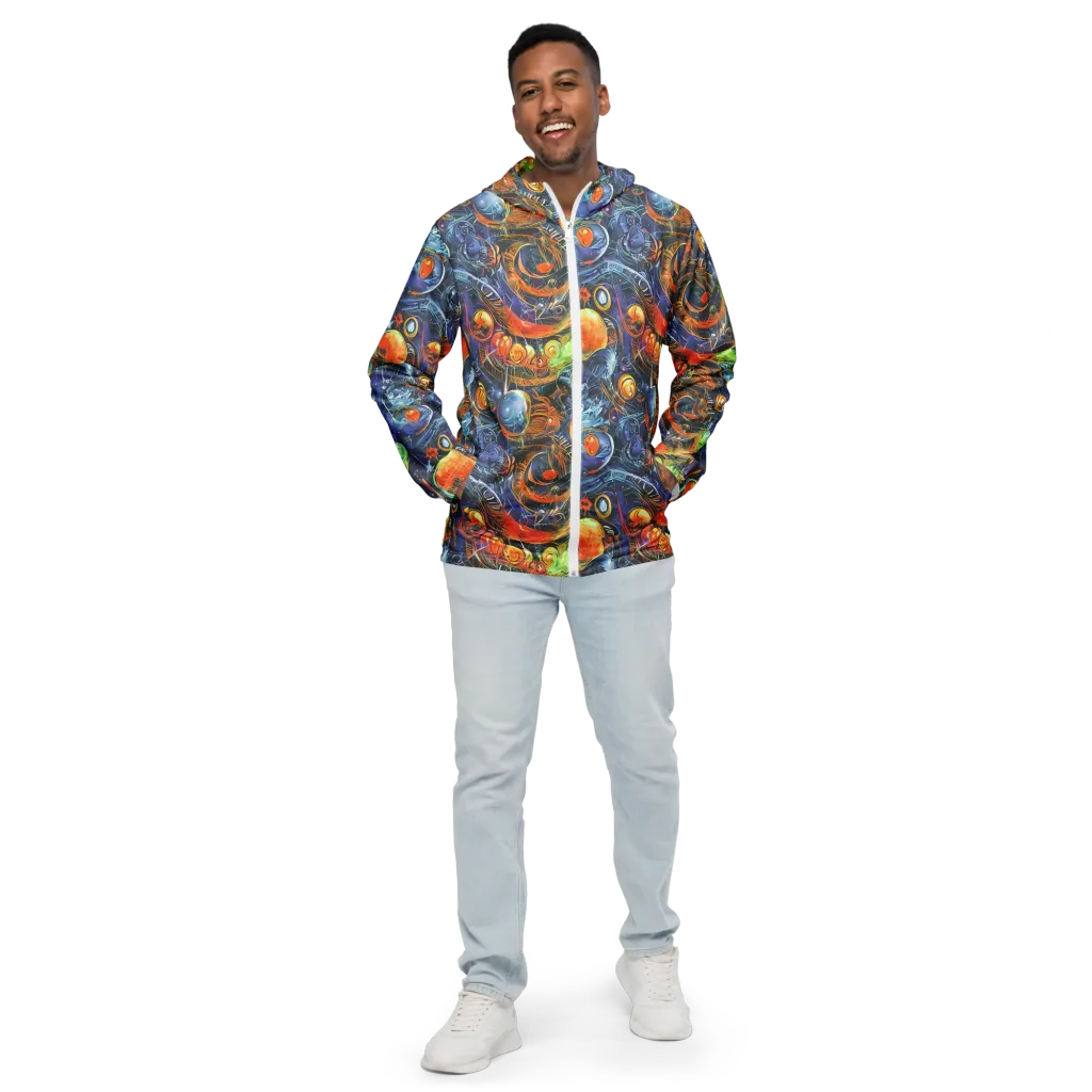 Bluefire Abyss on Men's Windbreaker — Front