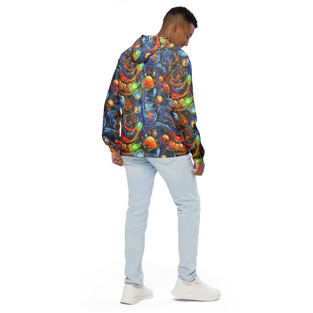 Bluefire Abyss on Men's Windbreaker — Back