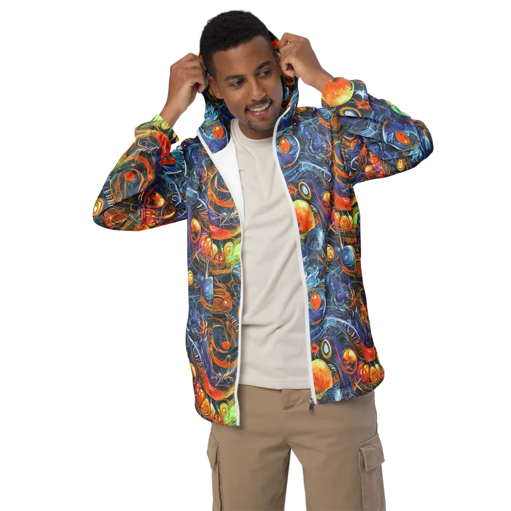 Bluefire Abyss on Men's Windbreaker — Front