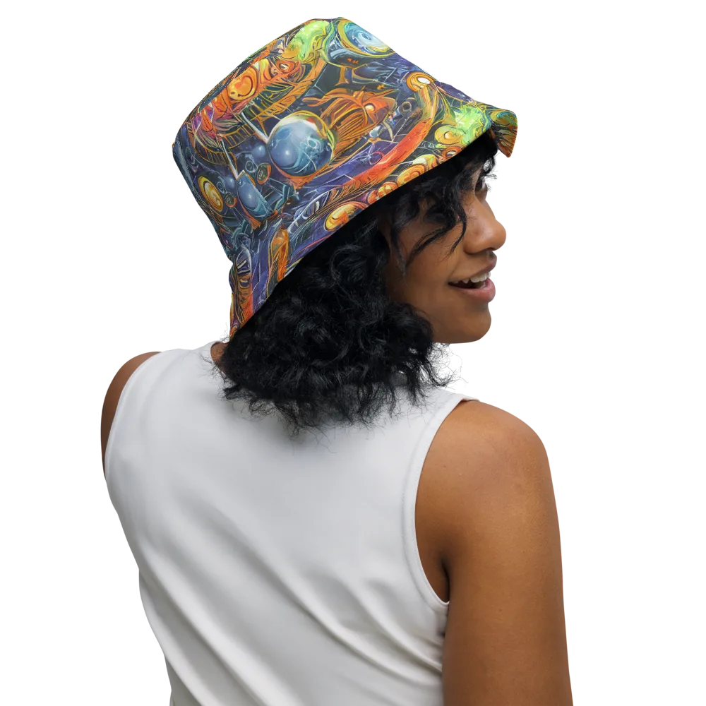 Bluefire Abyss on Reversible Bucket Hat — Right Outside