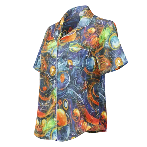 Bluefire Abyss on a Women's Short Sleeve Pajama Top