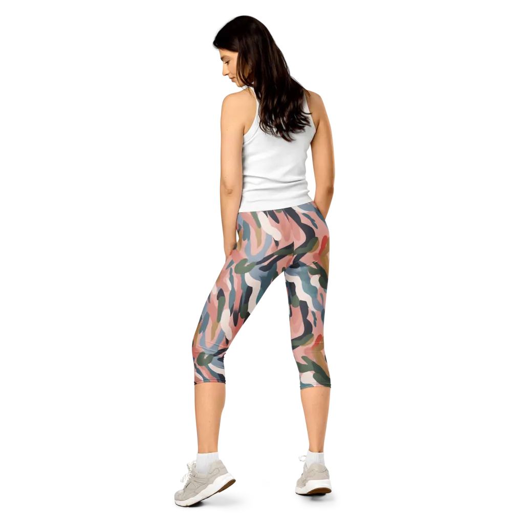 Blush Current on Capri Leggings — Back