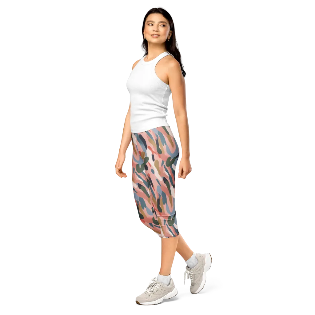 Blush Current on Capri Leggings — Left Front