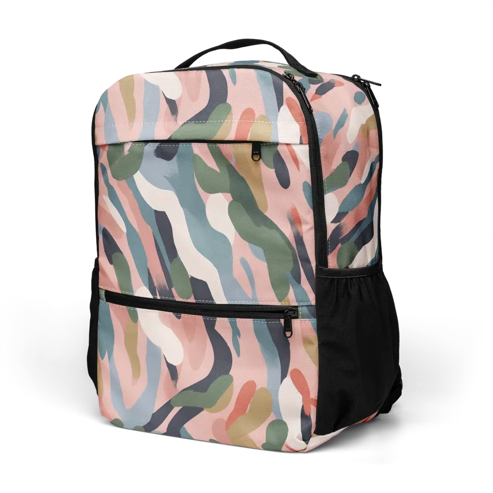 Blush Current on Utility Backpack — Left Front
