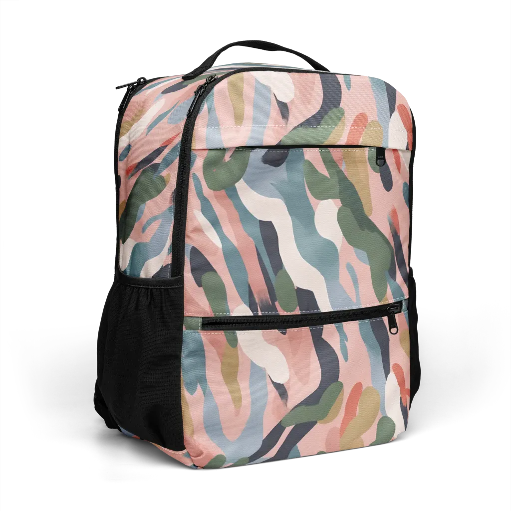 Blush Current on Utility Backpack — Right Front