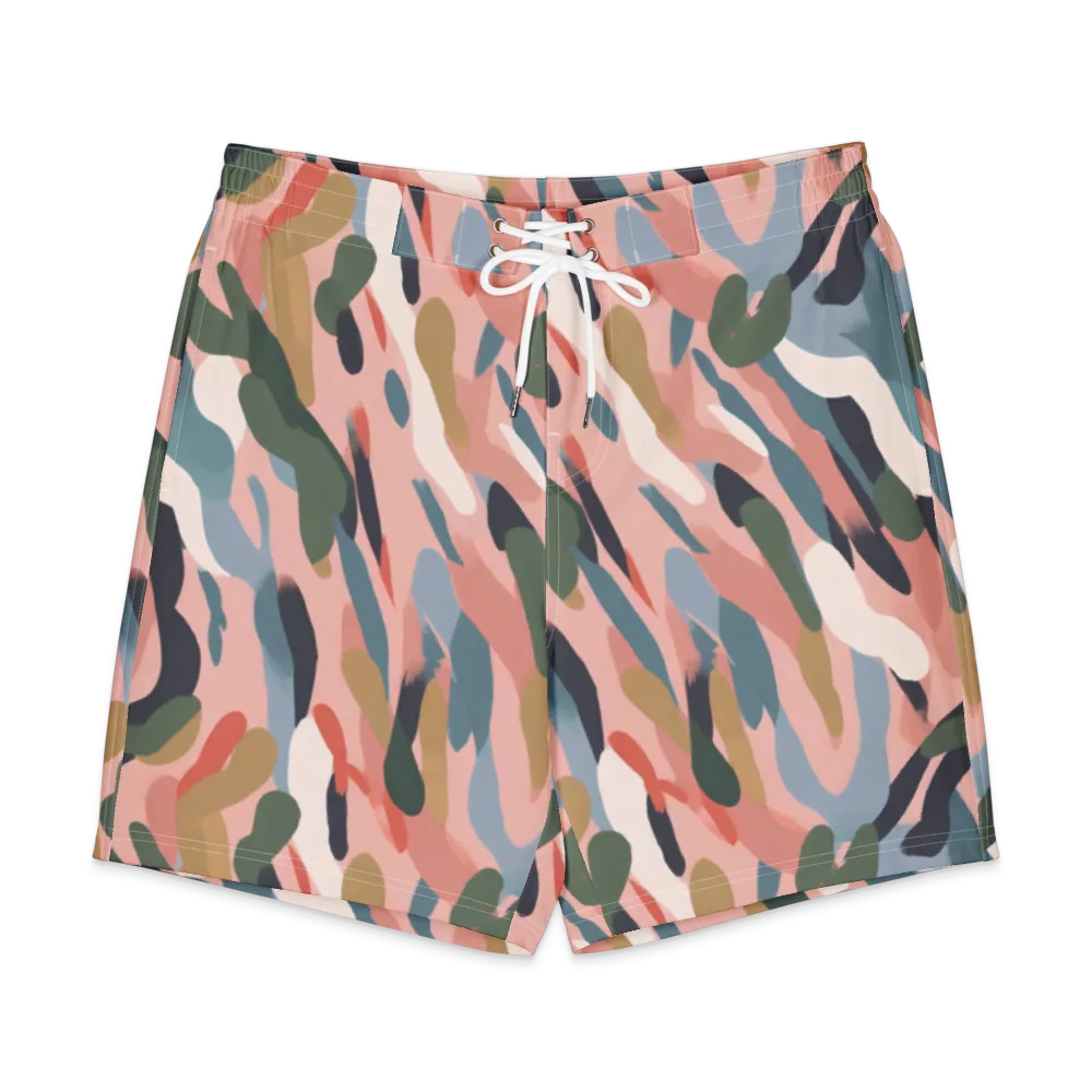 Blush Current on Men's Board Shorts — Front
