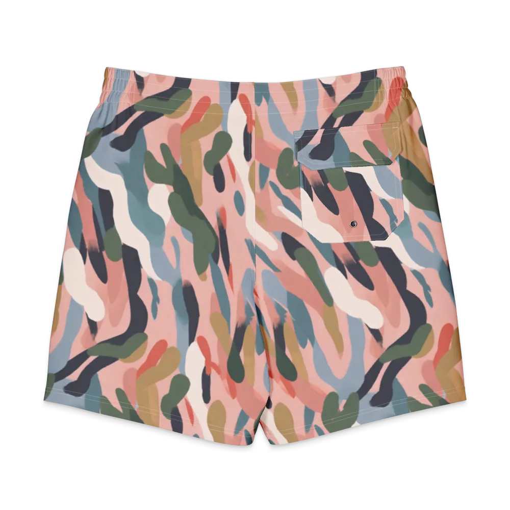 Blush Current on Men's Board Shorts — Back
