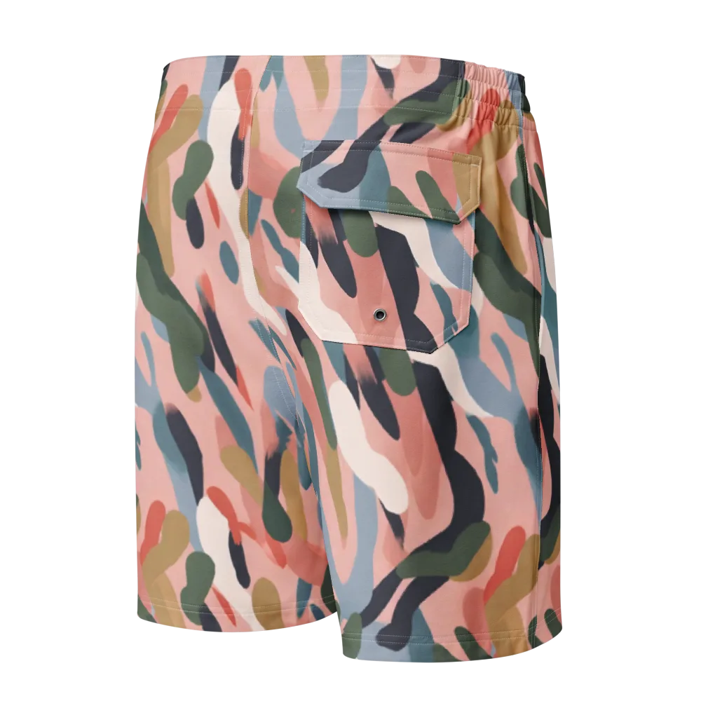 Blush Current on Men's Board Shorts — Back