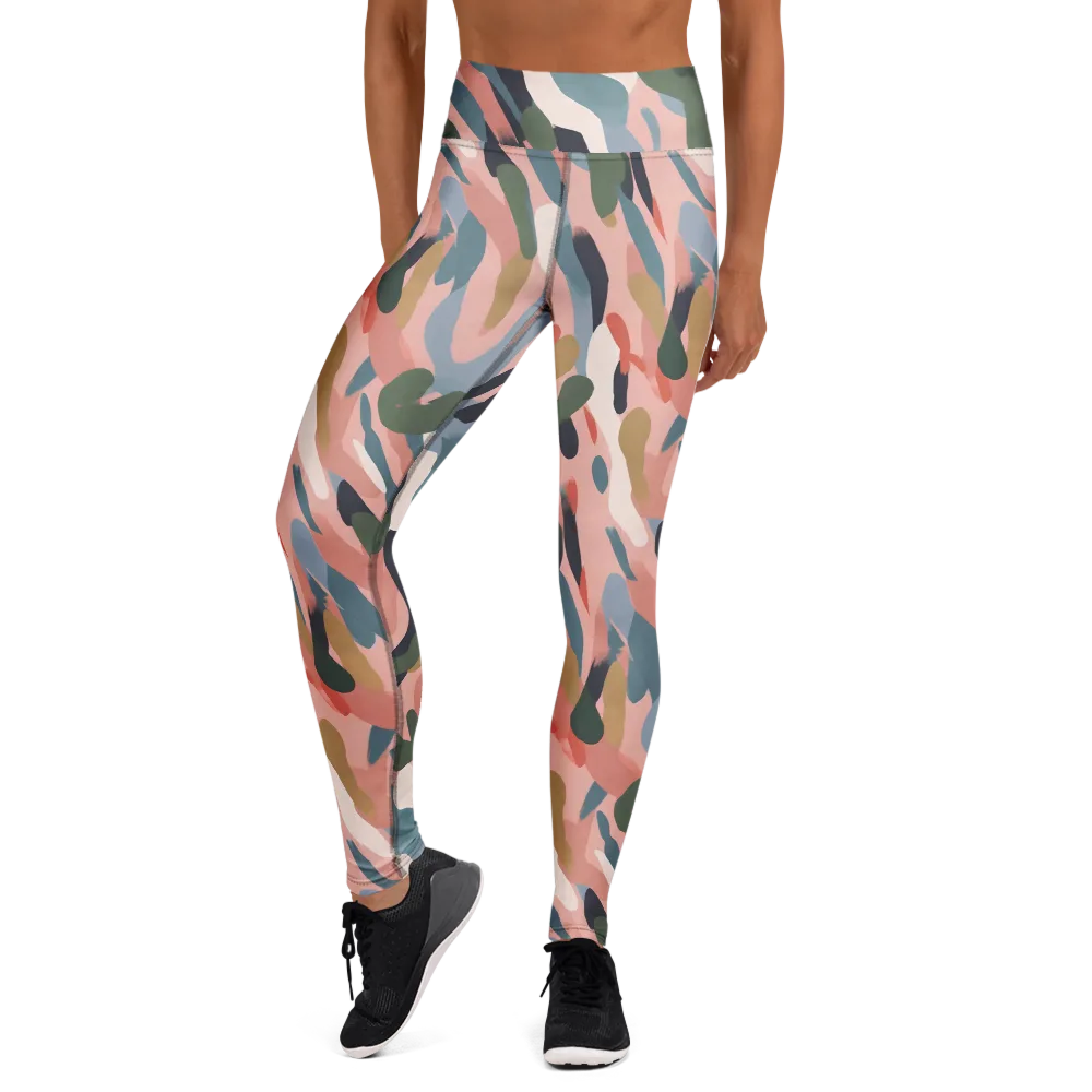 Blush Current on Yoga Leggings — Front