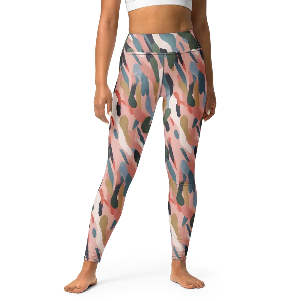 Blush Current on Yoga Leggings — Front