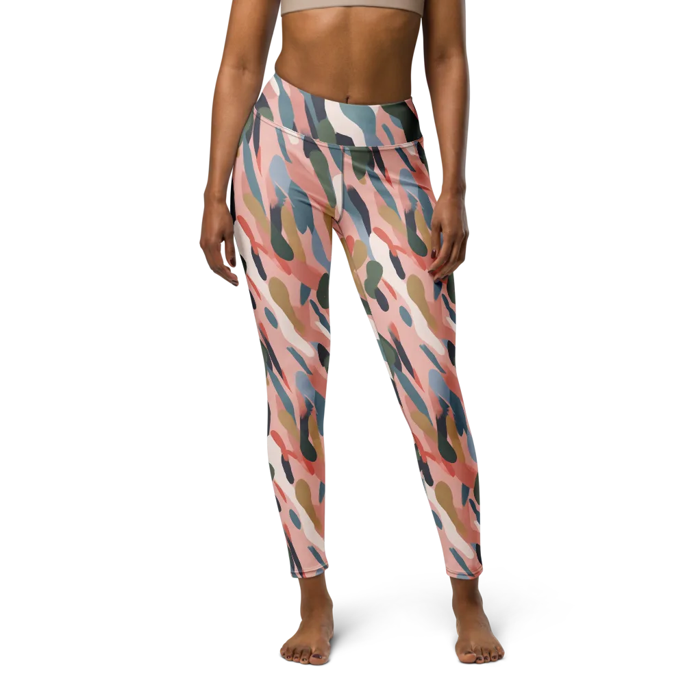 Blush Current on Yoga Leggings — Front