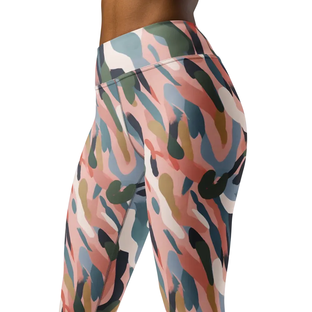 Blush Current on Yoga Leggings — Left Front