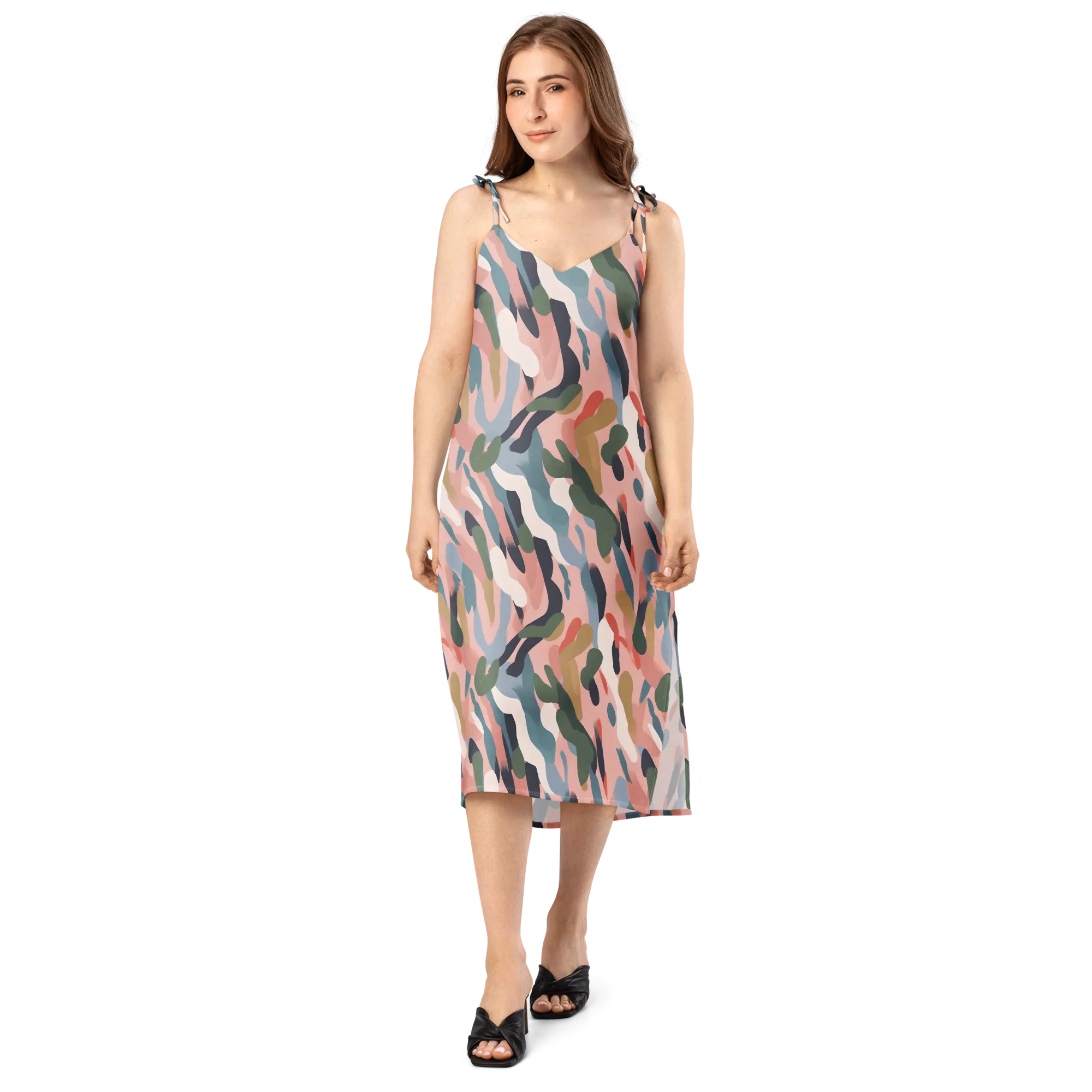 Blush Current on Slip Dress — Front