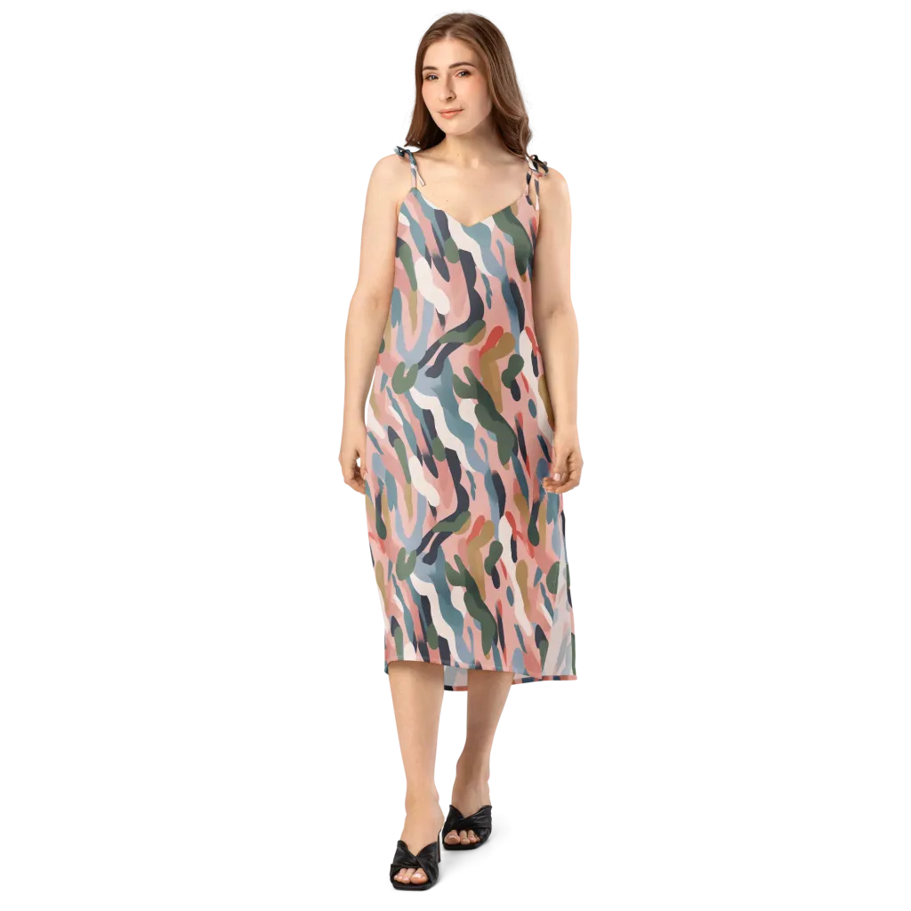 Blush Current on Slip Dress — Front
