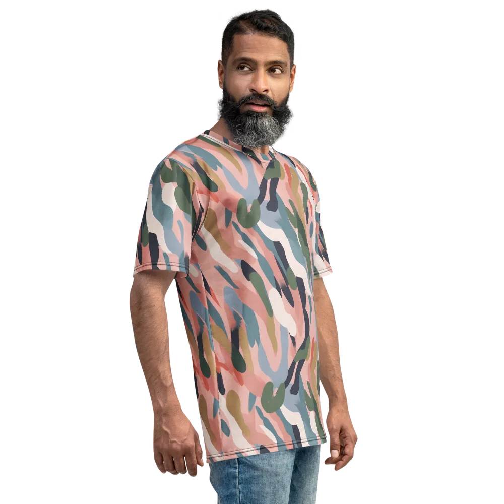 Blush Current on Men's Crew Neck T-Shirt — Right