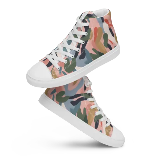 Blush Current on a Men's High Top Canvas Shoes