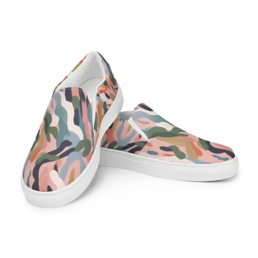 Blush Current on a Men's Slip-On Canvas Shoes