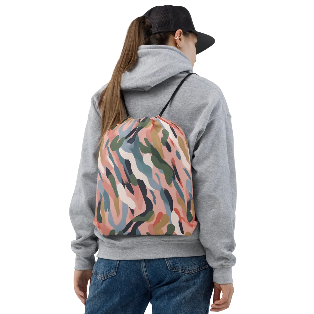 Blush Current on Drawstring Bag — Front