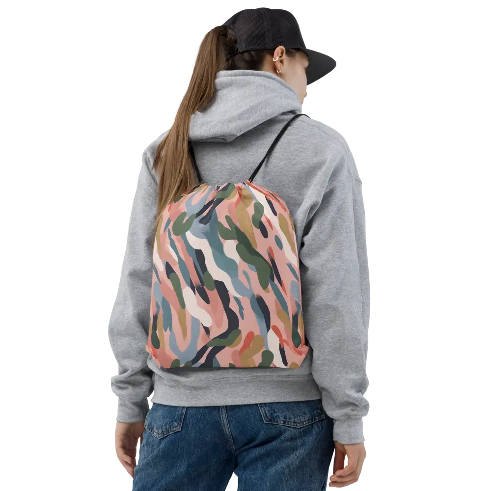 Blush Current on Drawstring Bag — Front
