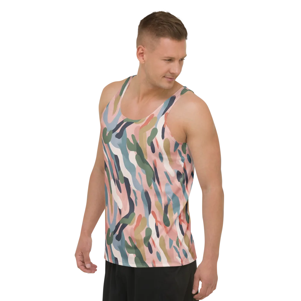 Blush Current on Men's Tank Top — Left Front
