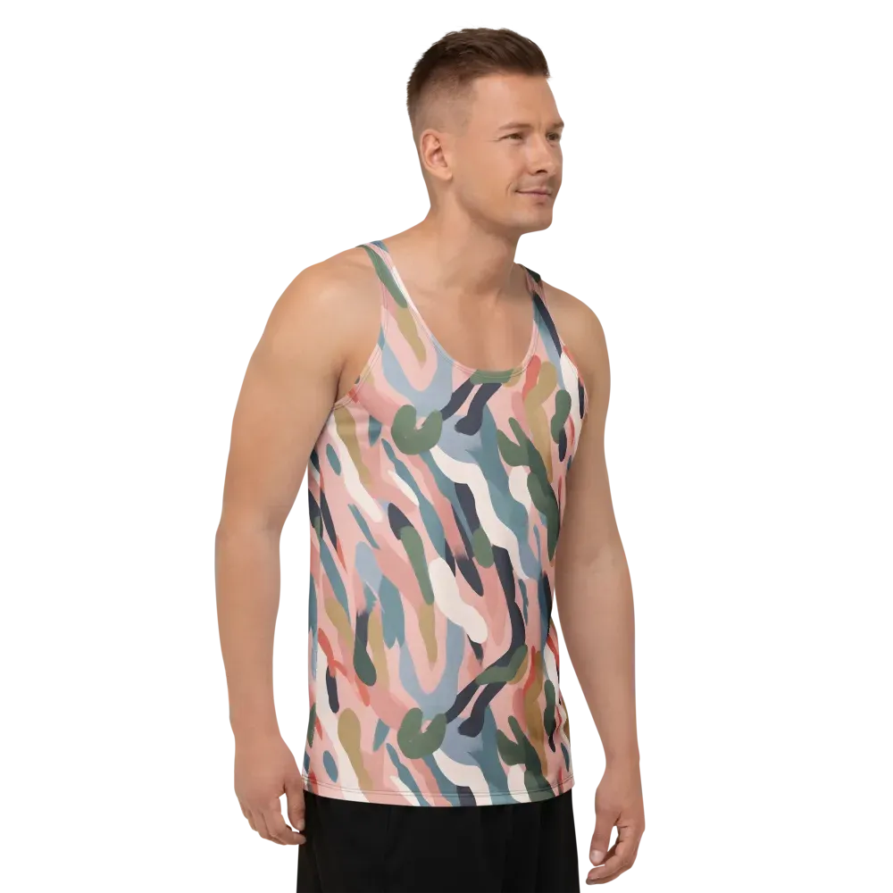 Blush Current on Men's Tank Top — Right Front