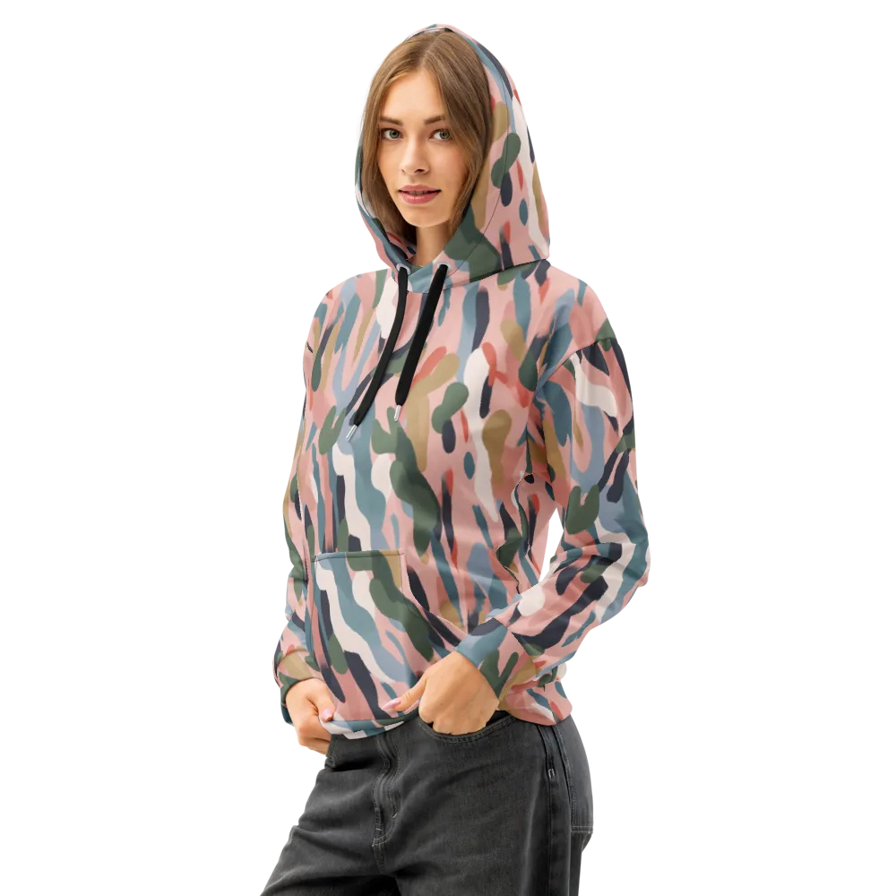 Blush Current on Cotton Hoodie — Left Front