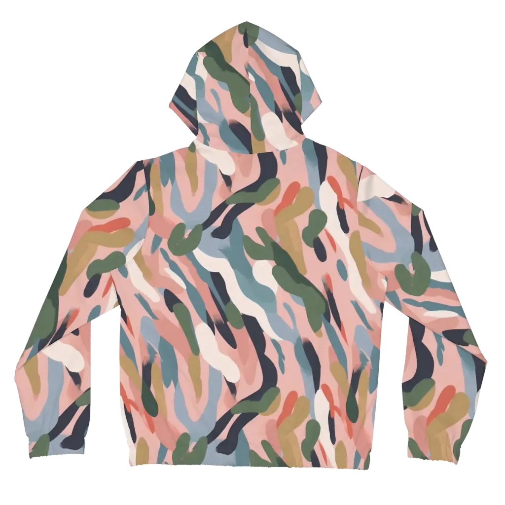 Blush Current on Women's Full-Zip Hoodie — Back