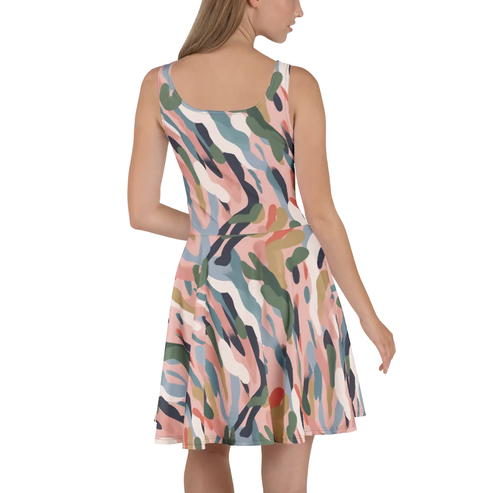 Blush Current on Skater Dress — Back