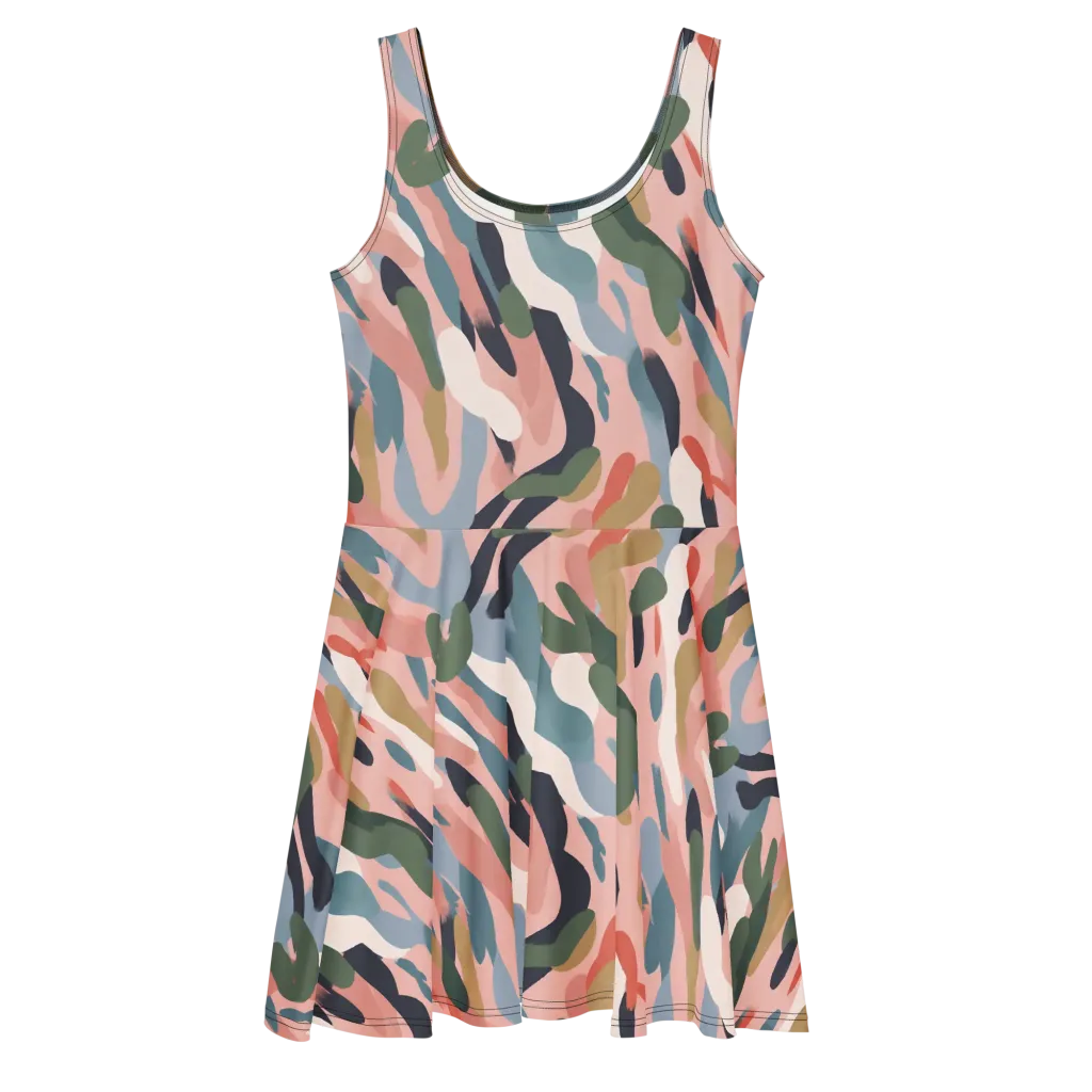 Blush Current on Skater Dress — Front
