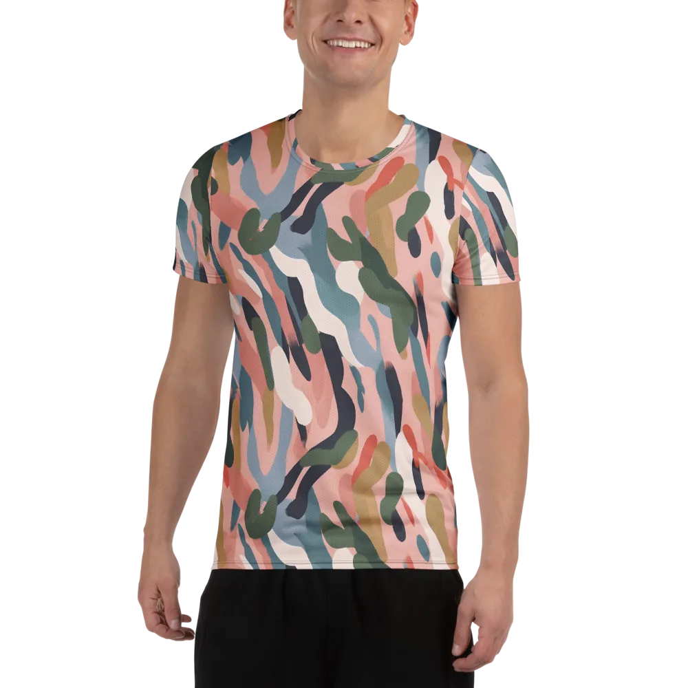 Blush Current on Men's Athletic T-Shirt — Front