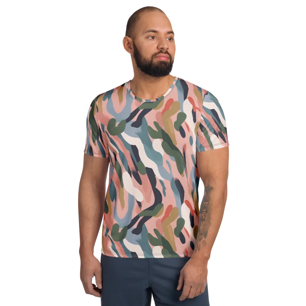 Blush Current on Men's Athletic T-Shirt — Front