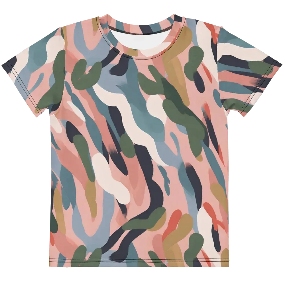 Blush Current on Kids Crew Neck T-Shirt — Front