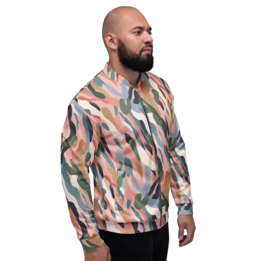 Blush Current on a Bomber Jacket