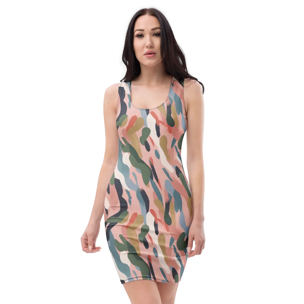 Blush Current on Bodycon Dress — Front