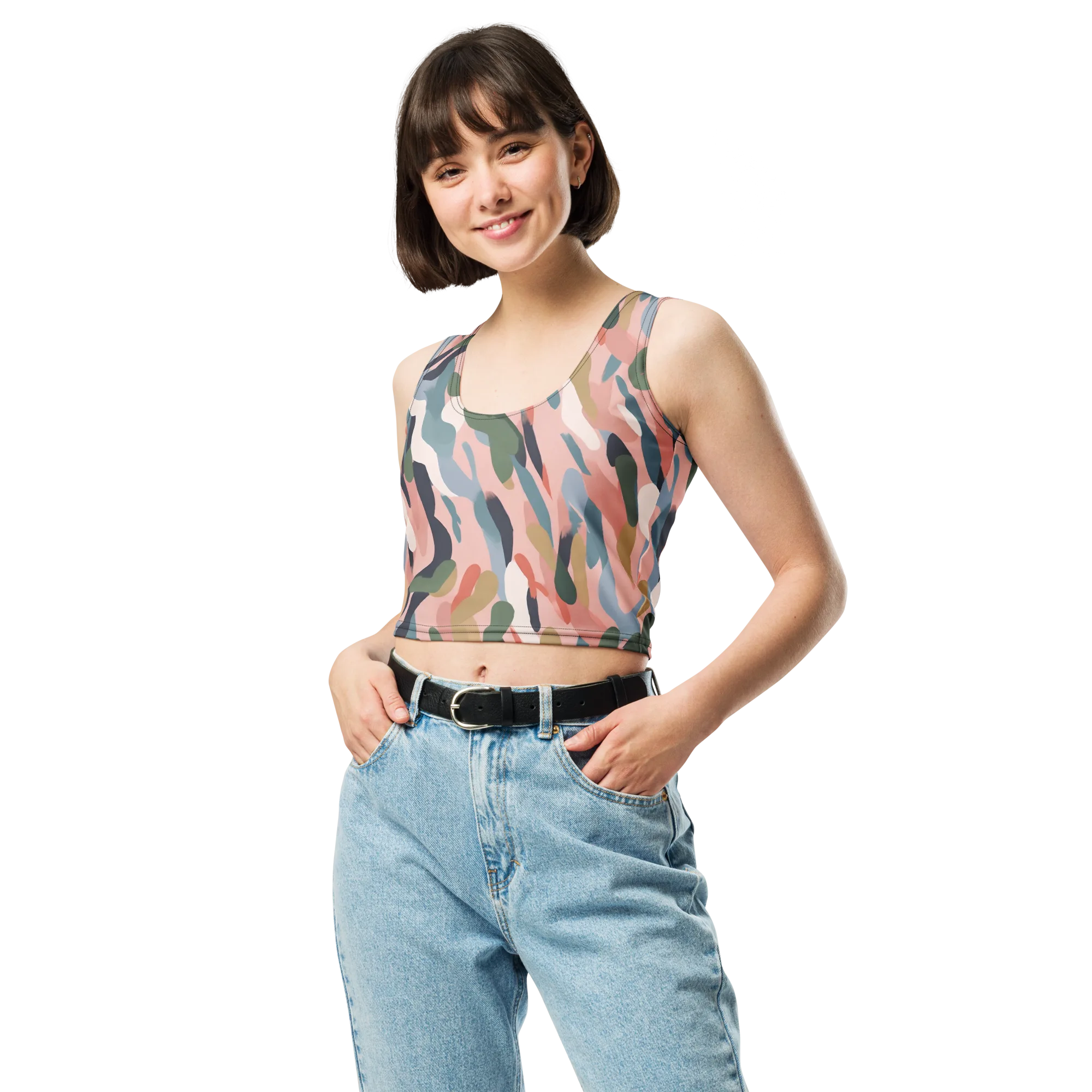 Blush Current on Crop Top — Front