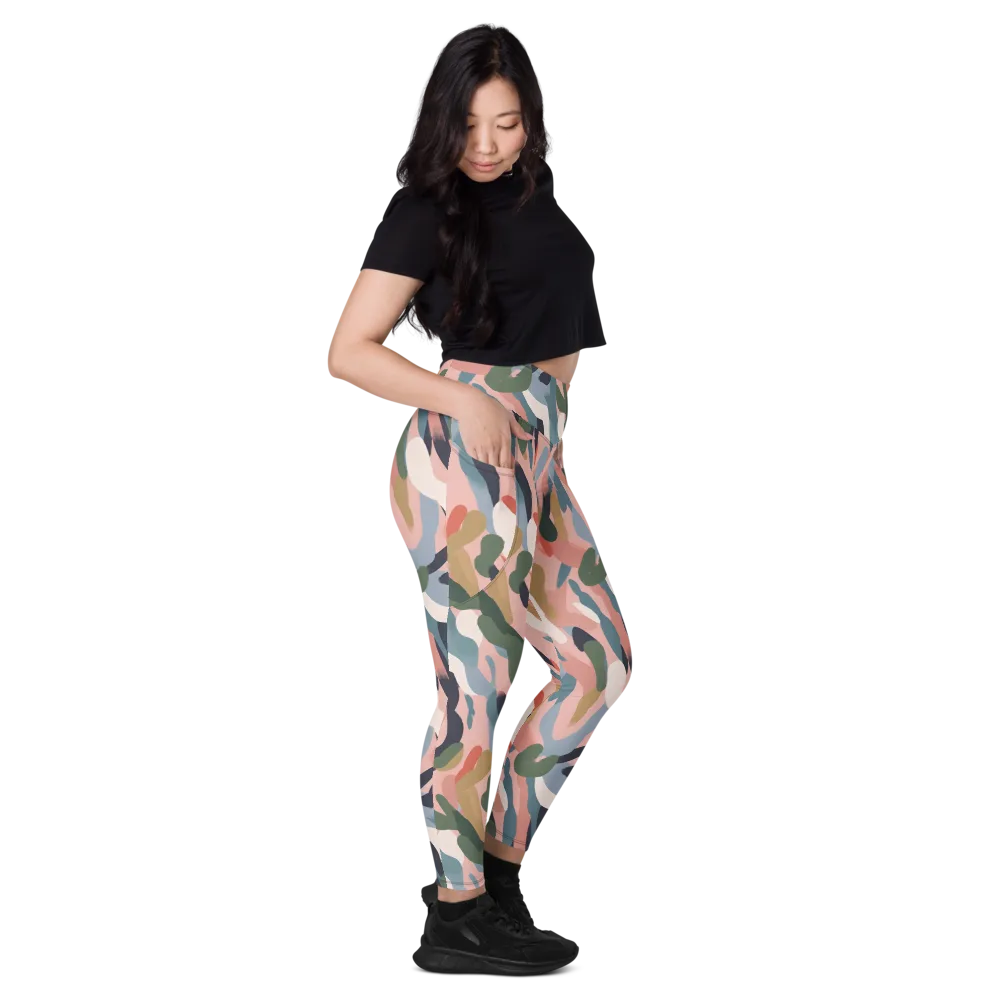 Blush Current on Leggings with Pockets — Right