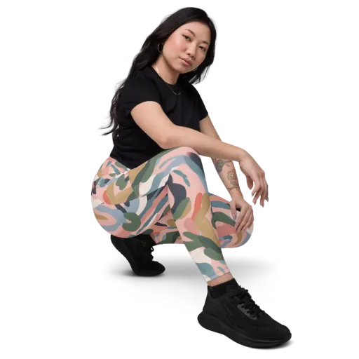 Blush Current on a Leggings with Pockets