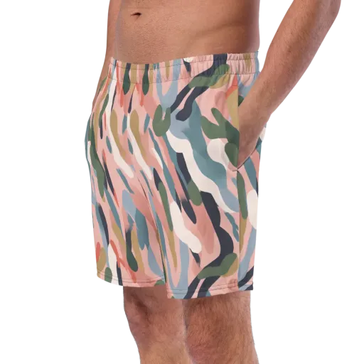 Blush Current on a Swim Trunks